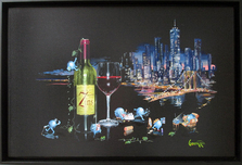 Godard Wine Art Godard Wine Art Zins in New York (Framed)